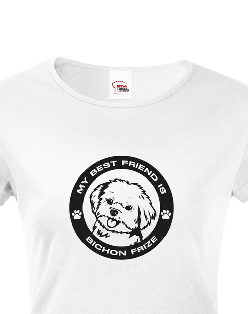 Dámské tričko Bišonek kulatý motiv