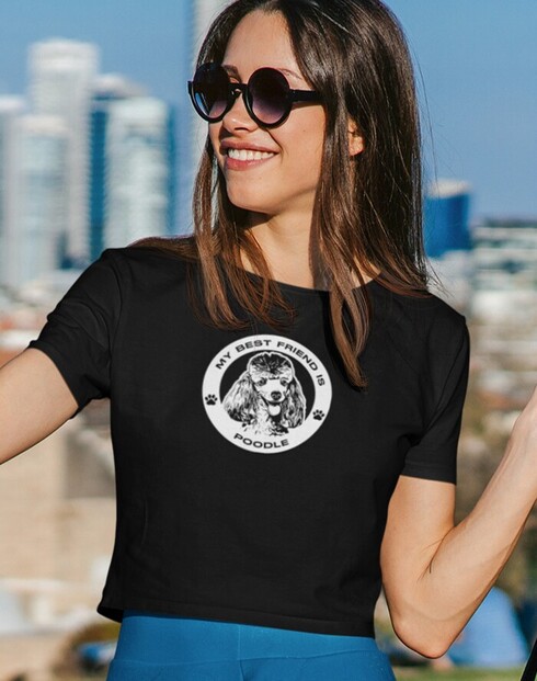 Dámské tričko Pudl kulatý motiv