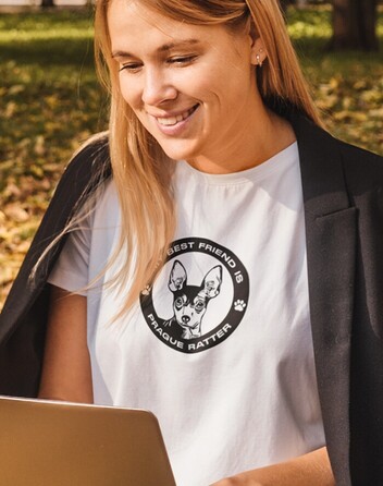 Dámské tričko Pražský krysářik kulatý motiv