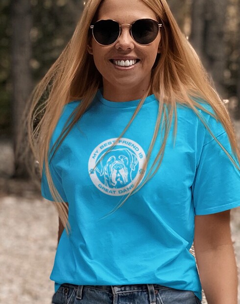 Dámské tričko Německá doga kulatý motiv