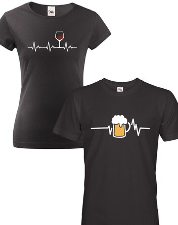 Párová tričká tep vína a tep piva