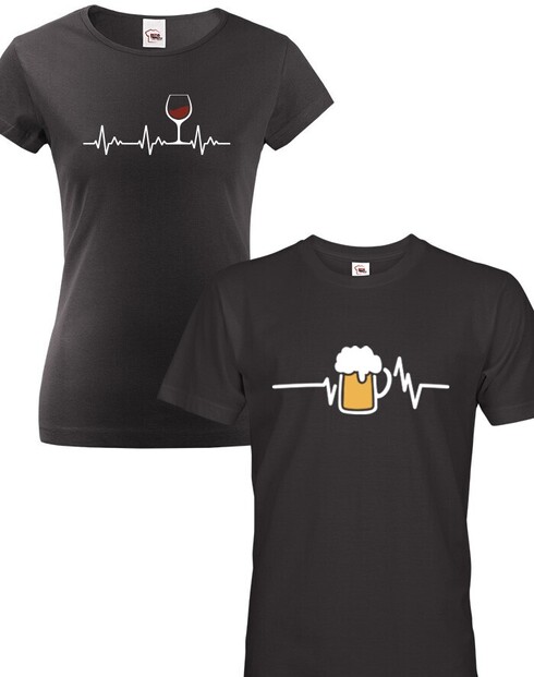 Párová tričká tep vína a tep piva