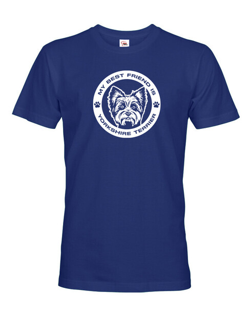 Pánské tričko Yorkshirský teriér kulatý motiv