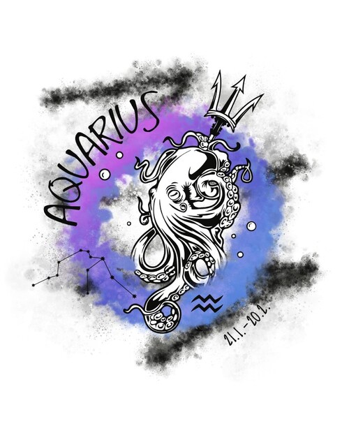 Hrneček se znamením zvěrokruhu Vodnář