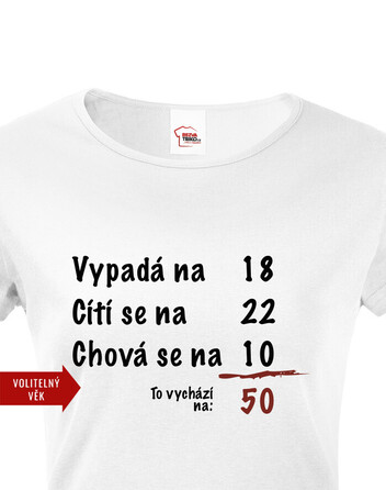Vtipné dámské tričko k narozeninám