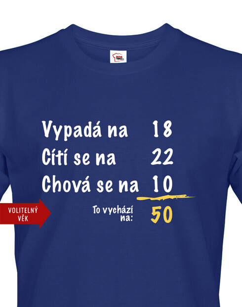 Vtipné pánské tričko k narozeninám