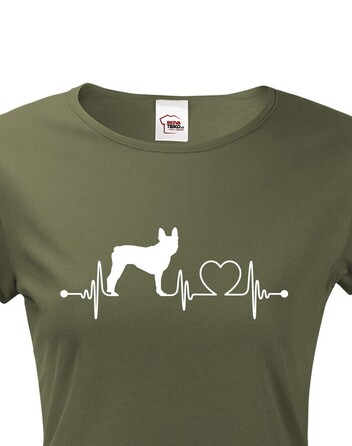 Dámské tričko Bostonský teriér tep