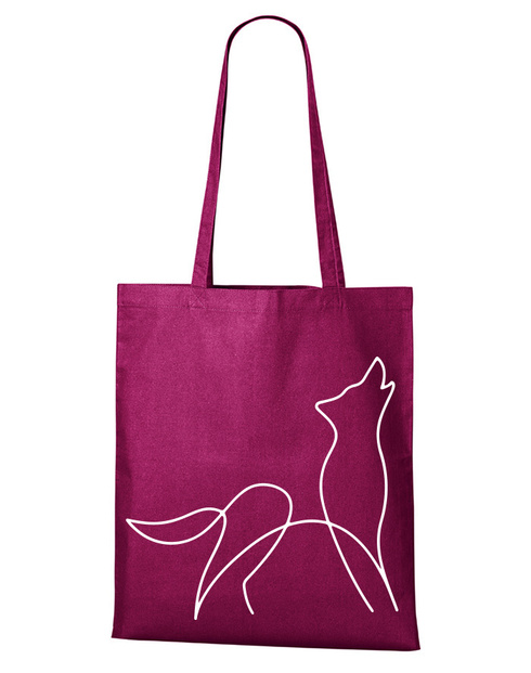 Plátěná taška s potiskem vlka