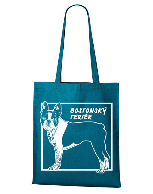 Plátěná taška Bostonský teriér