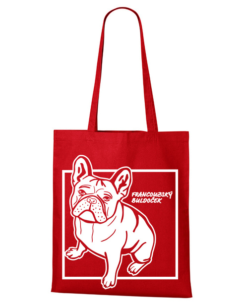 Plátěná taška Francouzský buldoček