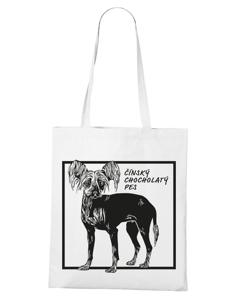 Plátěná taška Čínsky chocholatý pes