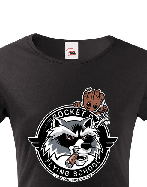 Dámské tričko Rocket a groot