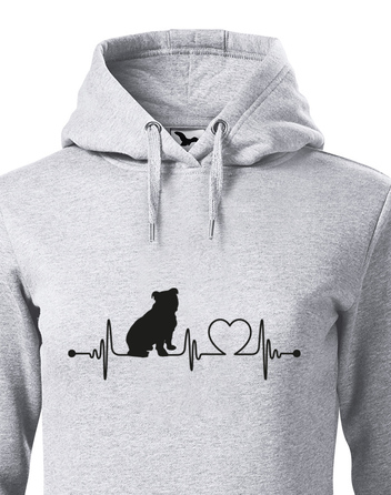 Dámská mikina Anglický buldok tep