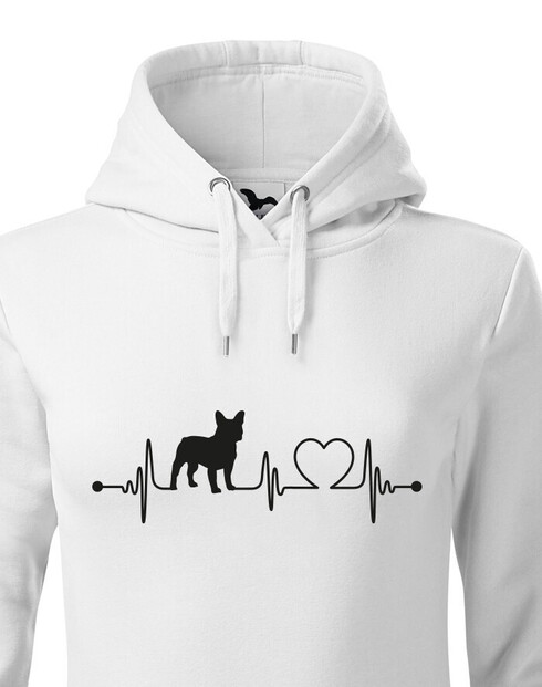 Dámská mikina Francouzský buldoček tep