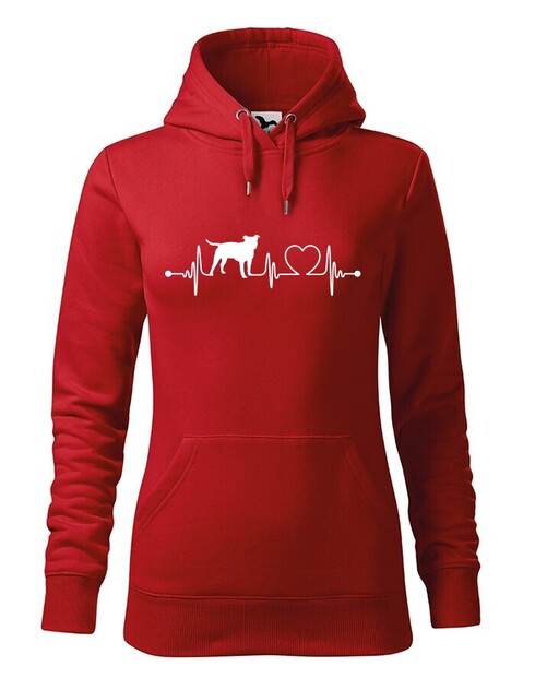 Dámská mikina Stafordšírsky bulteriér tep