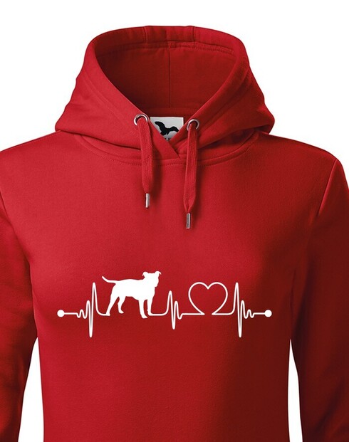 Dámská mikina Stafordšírsky bulteriér tep