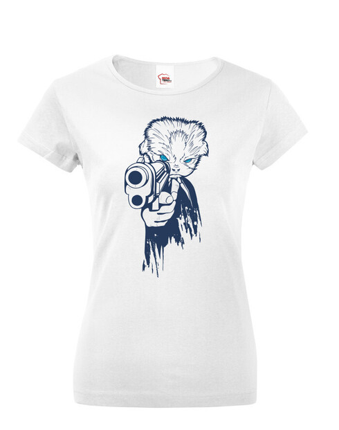 Dámské tričko Gangster kočka