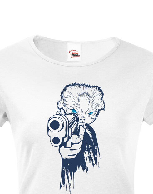 Dámské tričko Gangster kočka