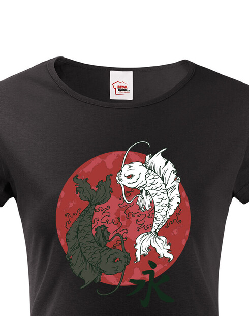 Dámské tričko Kapr Japonský Jing Jang