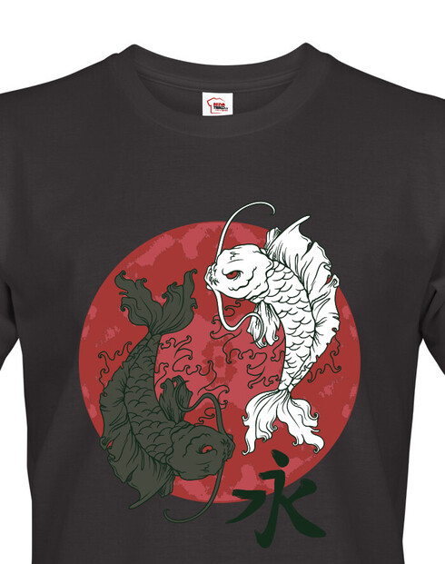 Pánské tričko Kapr Japonský Jing Jang