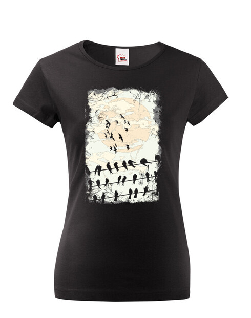 Dámské tričko Obloha a vlaštovky