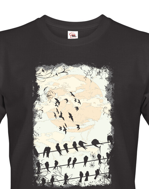 Pánské tričko Obloha a vlaštovky