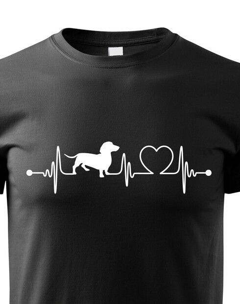 Dětské tričko Jezevčík tep