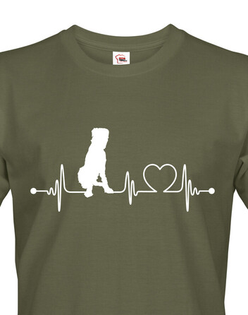 Pánské tričko Irský vlkodav tep