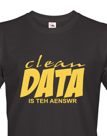 Pánské tričko Clean data is the answer