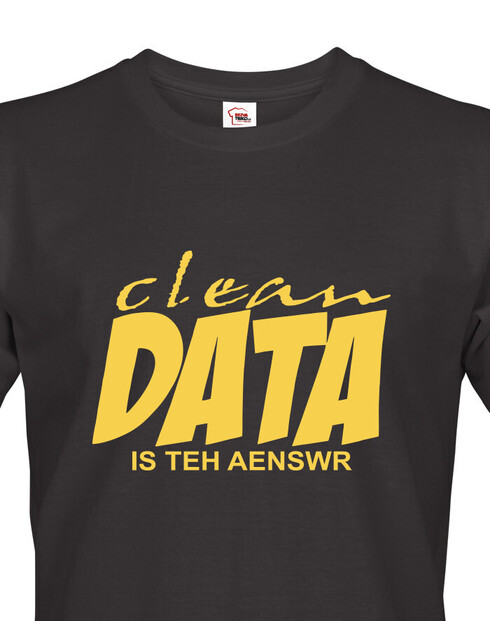 Pánské tričko Clean data is the answer