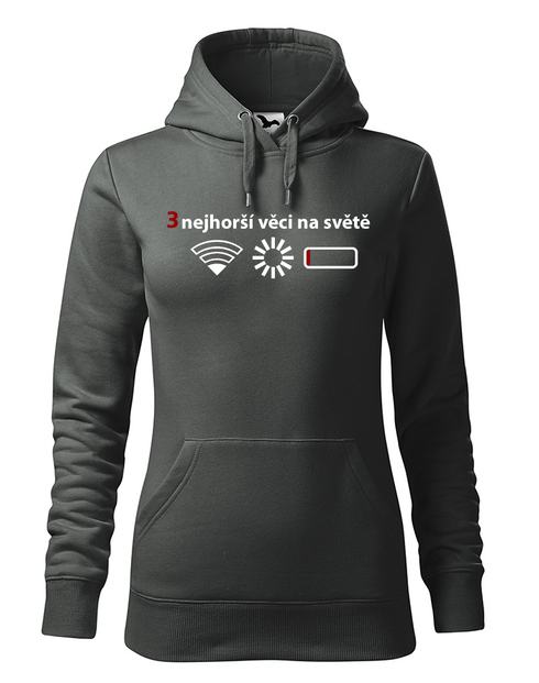 Dámská mikina 3 nejhorší věci na světě