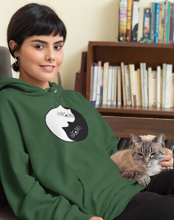 Dámská mikina kočičí Jing Jang