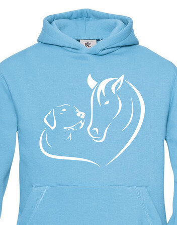 Dětská mikina Srdce kůň a pes