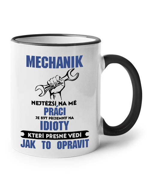 Keramický hrneček Nejtěžší na mé práci je