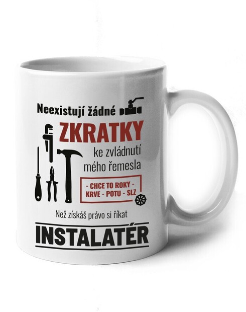 Keramický hrneček pro instalatéra Neexistují žádné zkratky