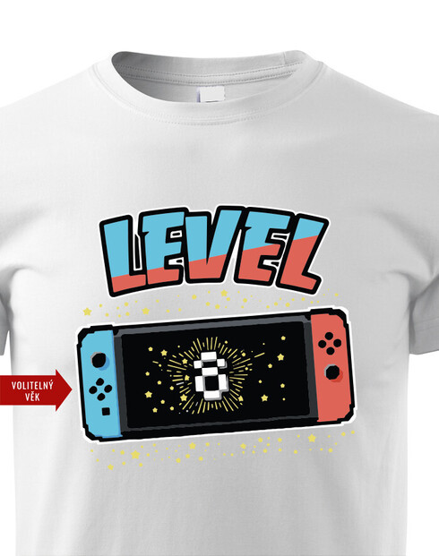 Dětské narozeninové tričko Level