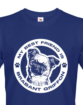 Pánské tričko Brabantský grifon kulatý motiv