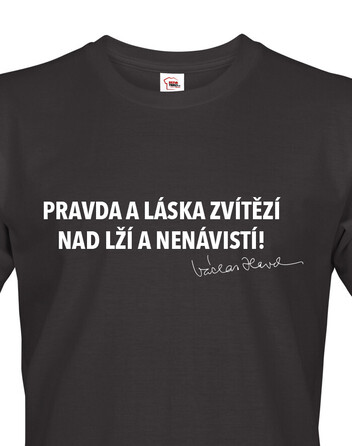 Pánské tričko s citátem Václava Havla – retro trička
