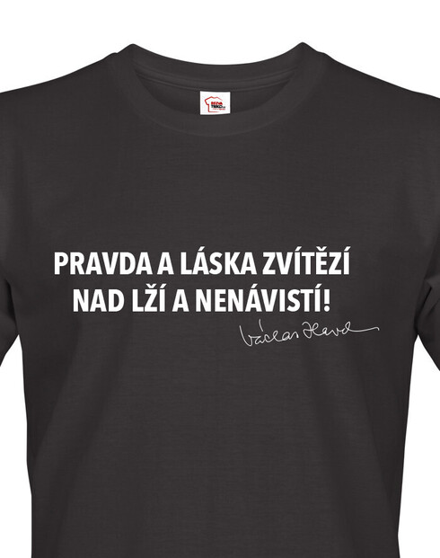 Pánské tričko s citátem Václava Havla – retro trička