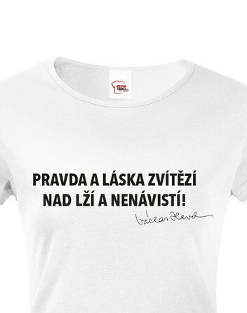 Dámské tričko s citátem Václava Havla – retro trička