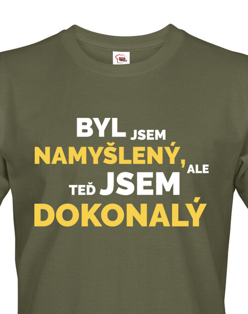Pánské tričko Byl jsem namyšlený, ale teď jsem dokonalý