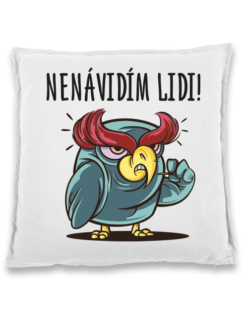 Vtipný polštářek Nenávidím lidi!