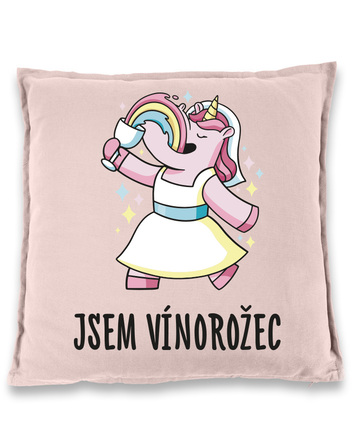 Polštářek pro milovníky vína Jsem vínorožec