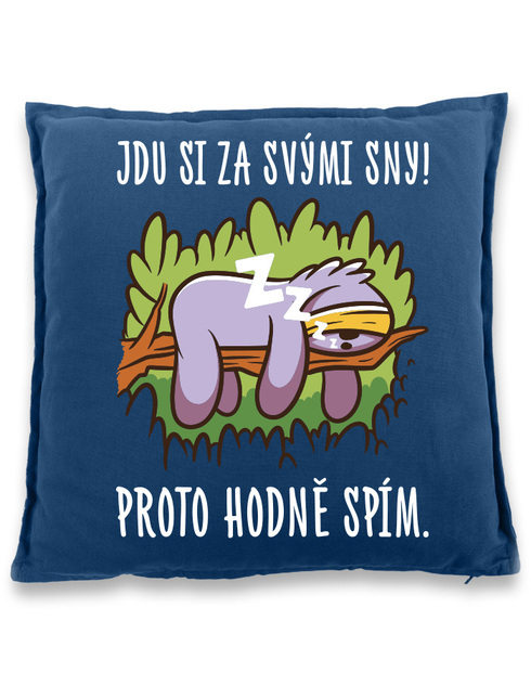 Vtipný polštář Jdu si za svými sny!
