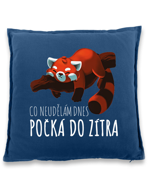 Polštář s pandou červenou Co neudělám dnes
