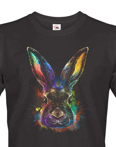 Pánské tričko Duhový králík