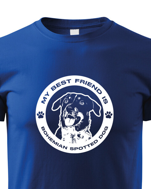 Dětské tričko Český strakatý pes kulatý motiv