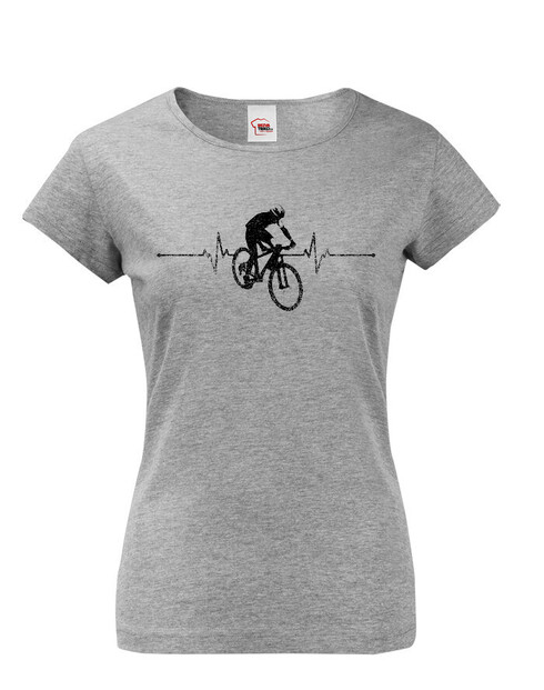 Dámské tričko tep cyklisty MTB