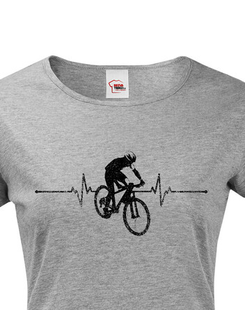 Dámské tričko tep cyklisty MTB