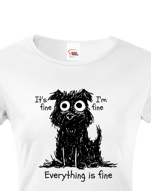 Dámské tričko Pes ve stresu